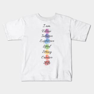 Color Chakra Energy Affirmation Kids T-Shirt